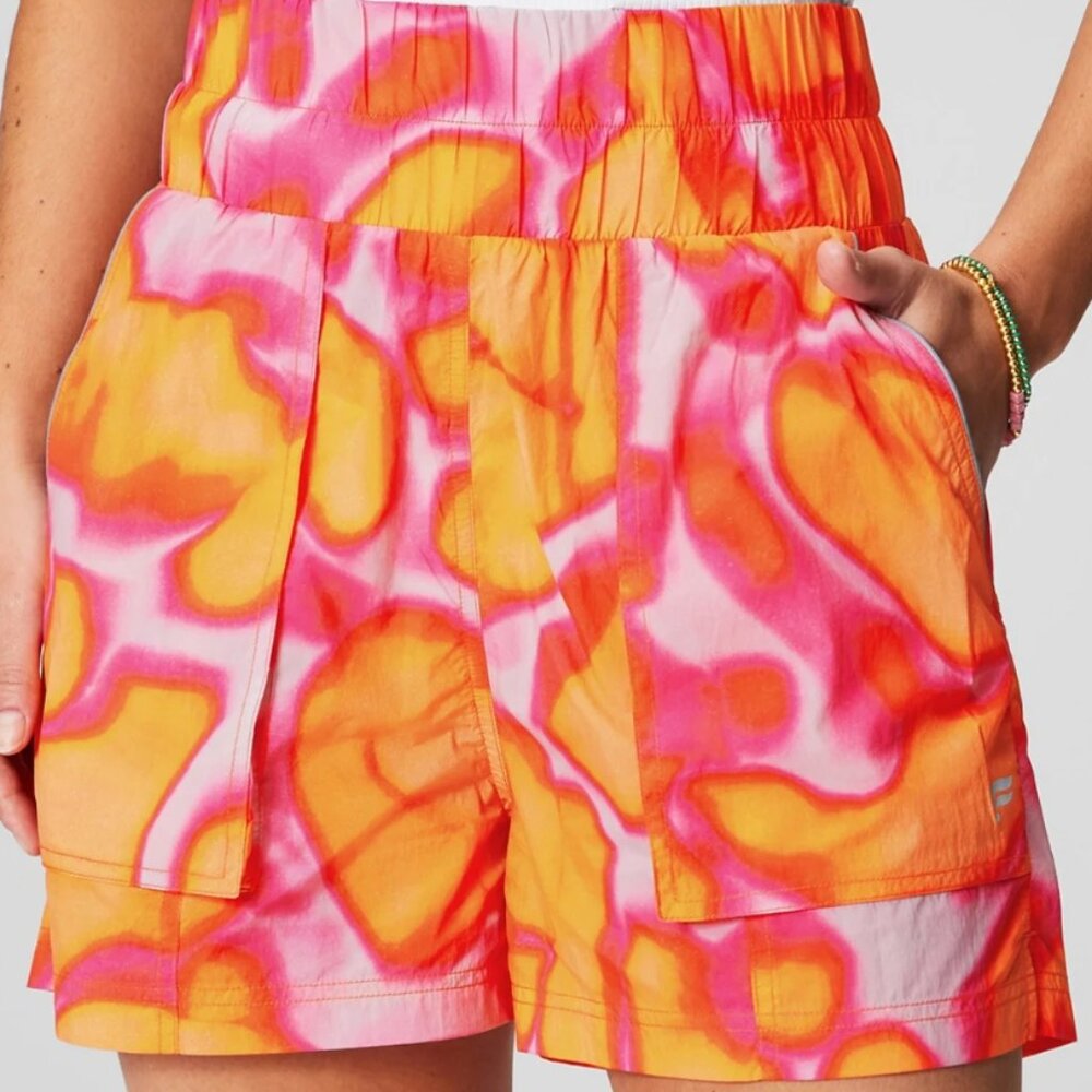 Ultra High-Waisted Piped Nylon Short